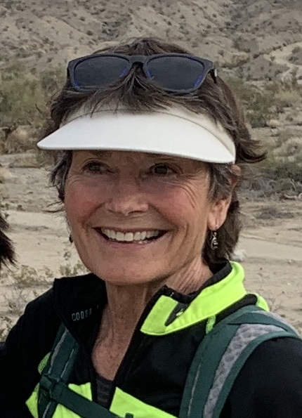 Linda Herbert wearing sun visor