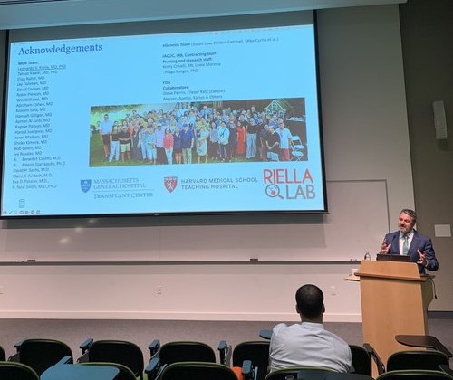 Dr. Riella presenting