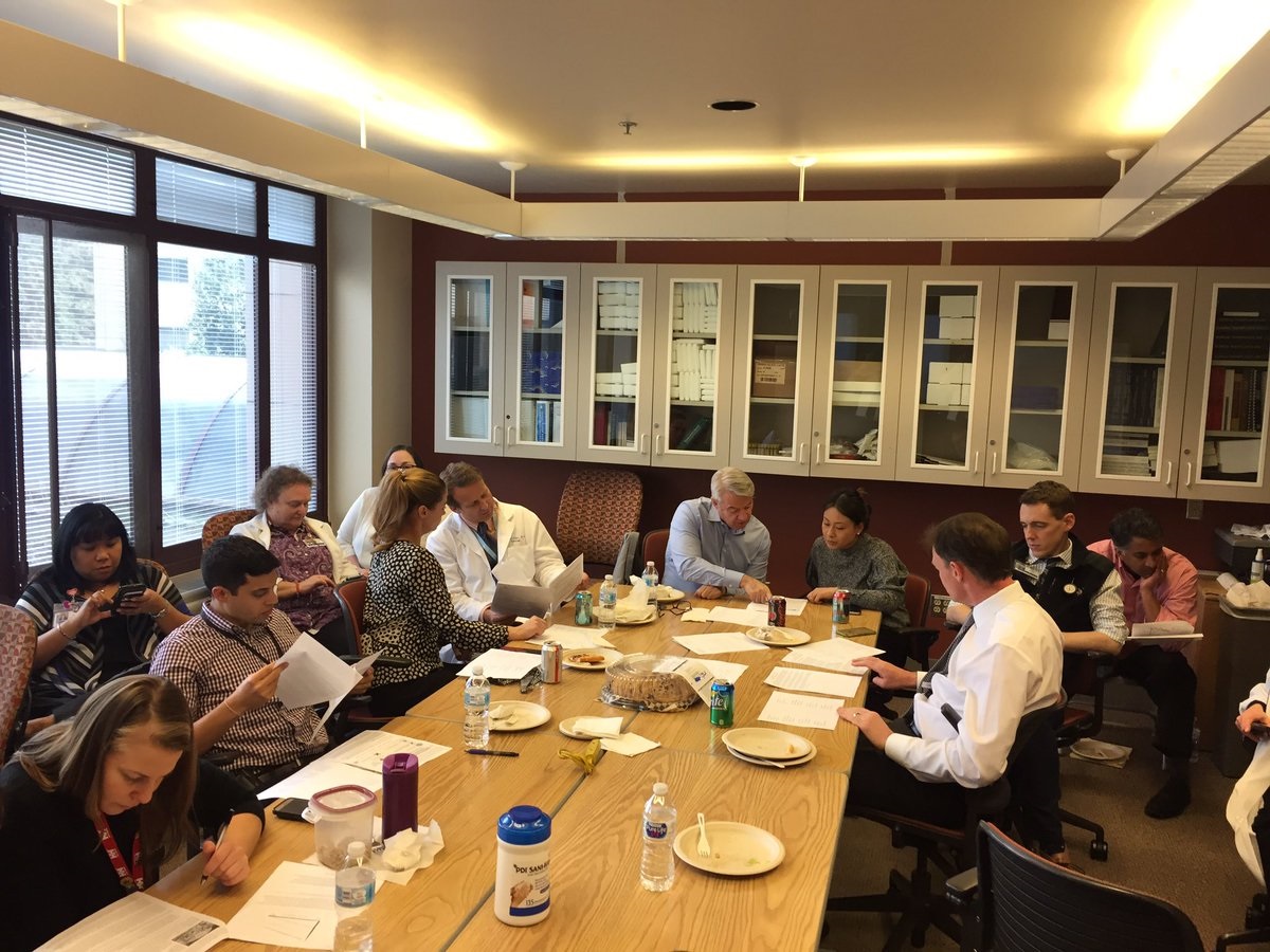 Conference table meeting