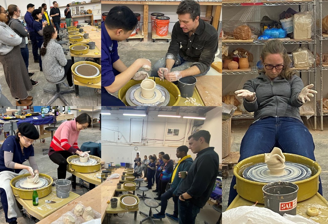 Pottery Night for fellows team building event