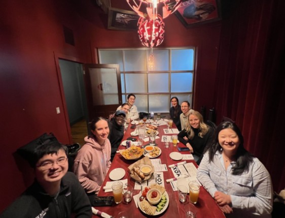 Fellows at dinner