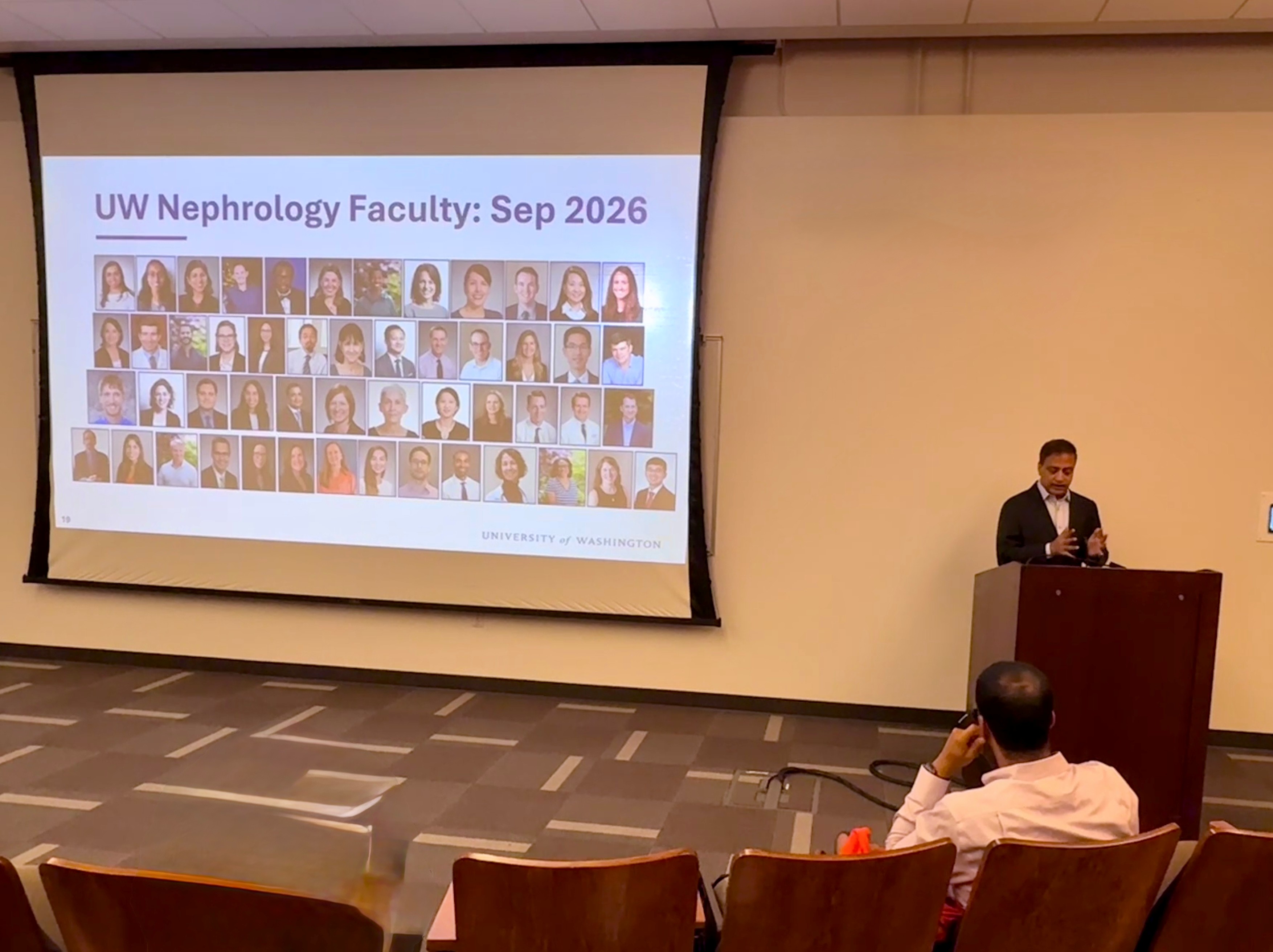Dr. Mehrotra at podium